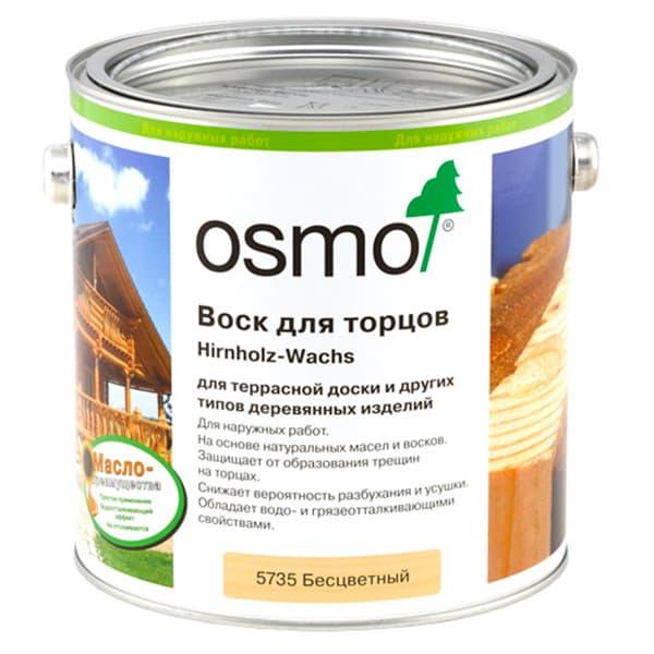 Osmo (Germany), Воск для торцов Hirnholz-Wachs 5735 бесцветный, для наружных работ (0,375 л)